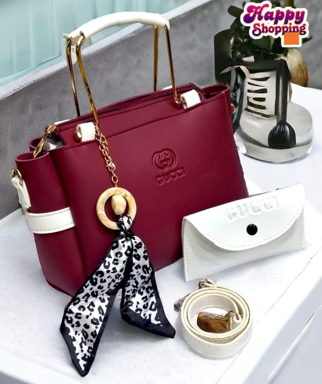 GIRLS Rexine  hand bag set